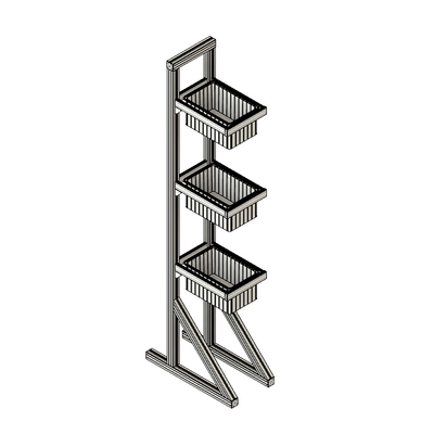 40-160-3SS MODULAR SOLUTIONS GUSSET BRACKET<BR>18.5MM X 45MM WITH STAINLESS STEEL HARDWARE REINFORCEMENT ANGLE